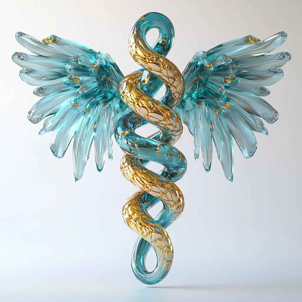 Minimalist caduceus medical symbol — physician-grade supplement manufacturing